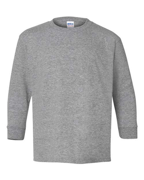 12 Pack : Gildan® Heavy Cotton Youth Crewneck Long Sleeve T-Shirt