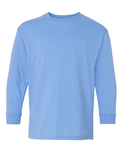 12 Pack : Gildan® Heavy Cotton Youth Crewneck Long Sleeve T-Shirt