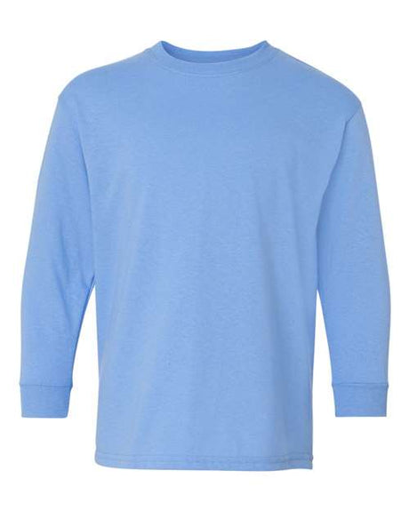 12 Pack : Gildan® Heavy Cotton Youth Crewneck Long Sleeve T-Shirt