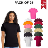 24 Pack: Essential T-Shirt For Adult | 100% Cotton