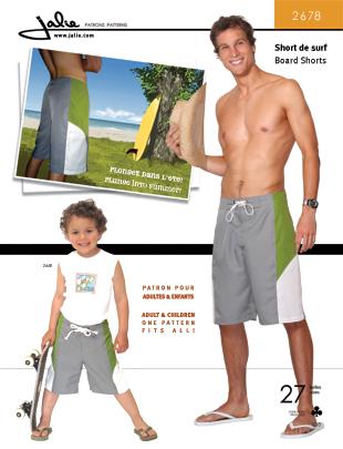 Sewing Pattern Boardshorts by Jalie