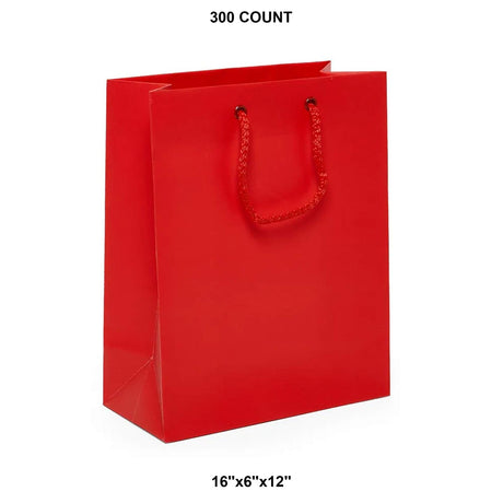 Elegant Matte Euro Tote 16" x 6" x 12"