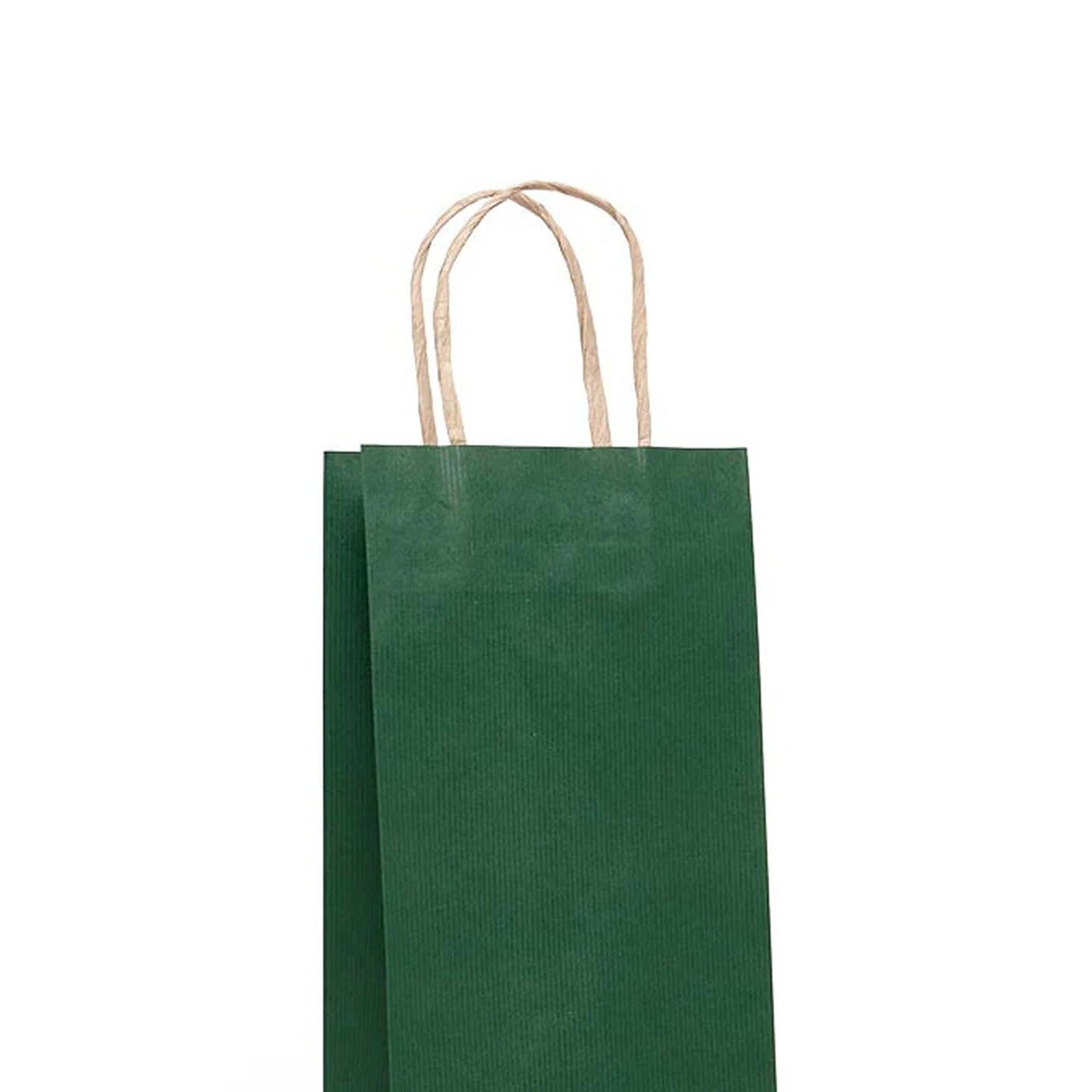 Deluxe Twisted Handle Paper Wine Bag 6" x 3 1/4" x 13"