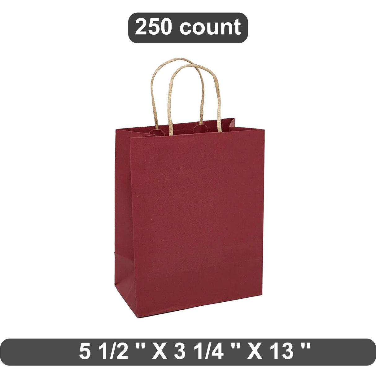 Kraft Tinted Shopping Bag 5.5" x 3.25" x 13" for Larger Items