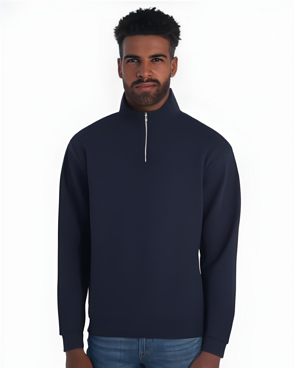 JERZEES® Nublend Cadet Collar Quarter-Zip Long Sleeve Sweatshirt