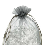 Wide Round Flat Bottom Organza Bags 6 1/2'' x 4'' x 7'' for Party Gifts
