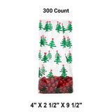 Holiday Patterned Cello Treat Bags 4” x 2.5” x 9.5”