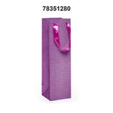 4 1/8'' x 4 1/8'' x 14 1/4'' Glitter Grain Bags for Upscale Wine Presentation