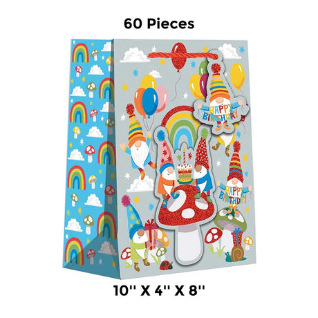 Chic Patterned Gift Bags 10" x 4" x 8"