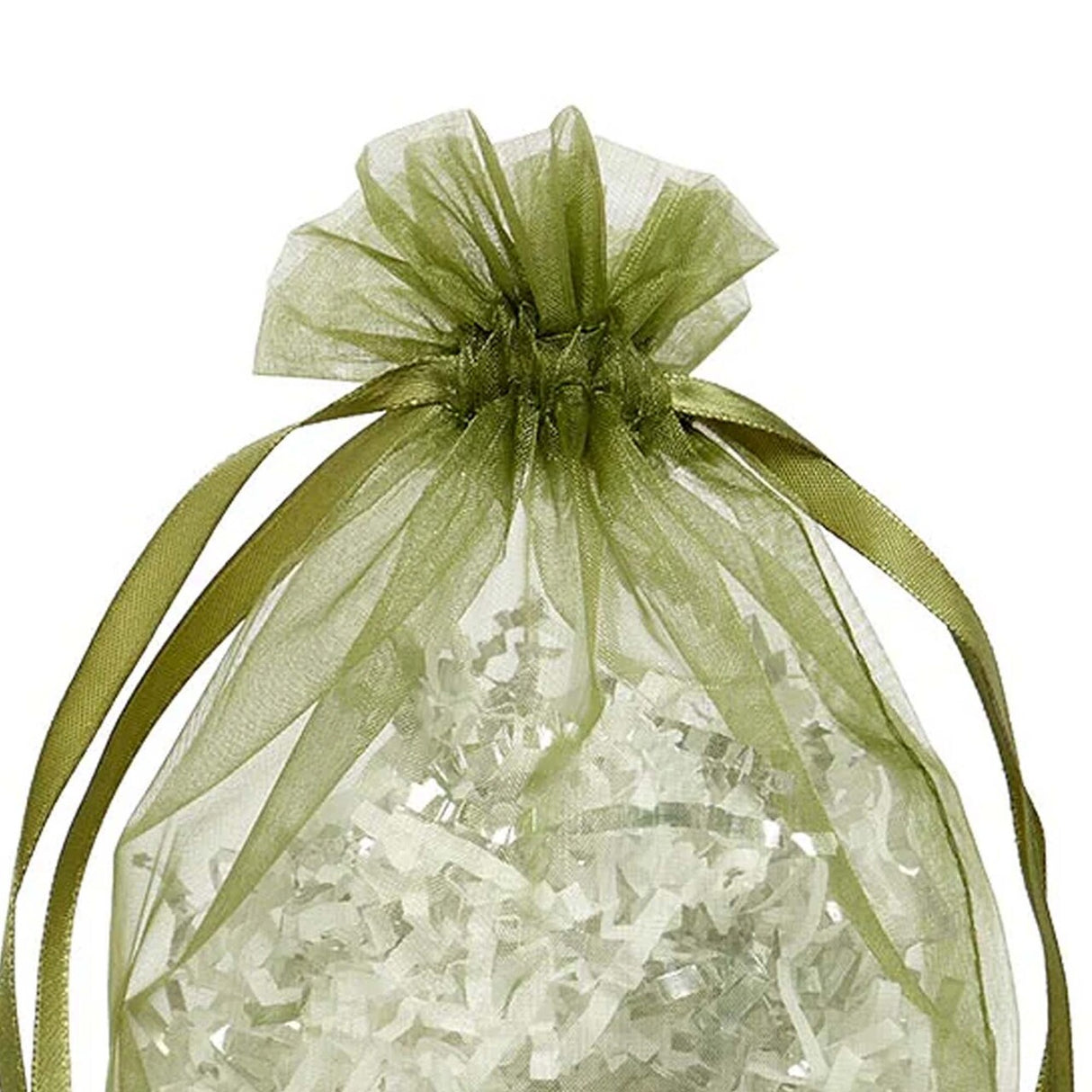 Wide Round Flat Bottom Organza Bags 6 1/2'' x 4'' x 7'' for Luxurious Wrapping