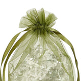 Wide Round Flat Bottom Organza Bags 6 1/2'' x 4'' x 7'' for Luxurious Wrapping