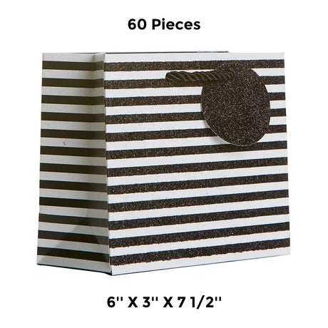 Patterned Gift Bags 6" X 3" X 7 1/2" Colorful Eco Packaging