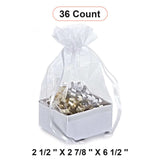 Box On The Bottom Organza Bags 2 1/2'' x 2 7/8'' x 6 1/2'' Gifts