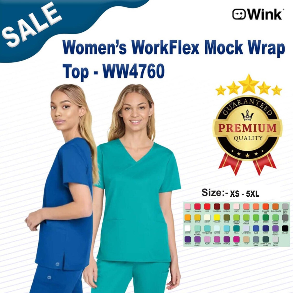 Wink® Women’s WorkFlex Mock Wrap Top