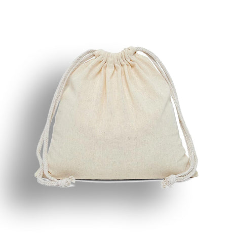 Petite 4" x 4" Plain Cotton Muslin Pouch