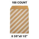 Durable White Paper Merchandise Bags 6 3/8" x 8 1/2"