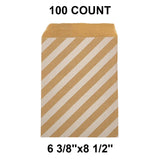 Durable White Paper Merchandise Bags 6 3/8" x 8 1/2"