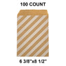 Durable White Paper Merchandise Bags 6 3/8" x 8 1/2"