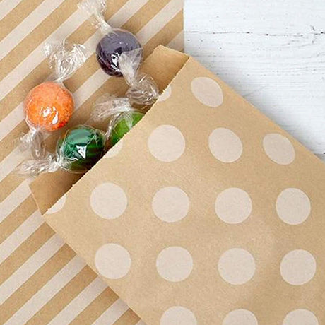 Eco-Friendly White Paper Merchandise Bags 5 1/8" x 6 3/8"