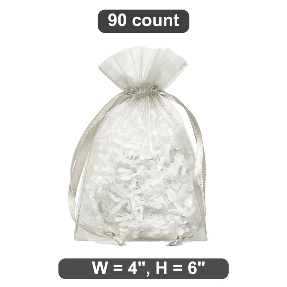 Small Sheer 4” x 6” Organza Bags For Party Favors