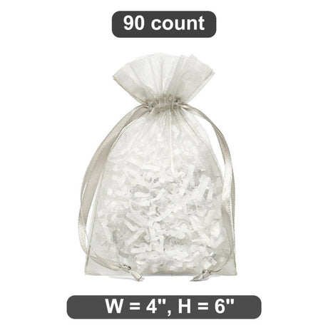 Small Sheer 4” x 6” Organza Bags For Party Favors