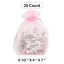 Bolsas de organza con fondo plano redondo ancho 6 1/2'' x 4'' x 7'' para embalaje
