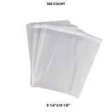 Durable Self-Sealing Lip Bags 8 1/4" x 10 1/8" 1.6 mil