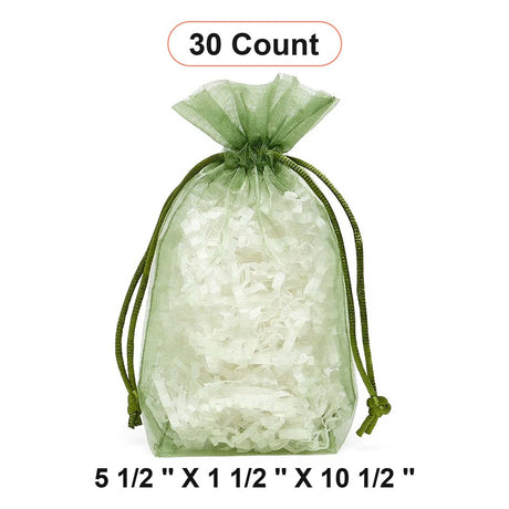 Flat Bottom Organza Bags 5 1/2''x11/2''x10 1/2'' for Custom Favors