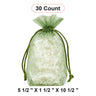 Flat Bottom Organza Bags 5 1/2''x11/2''x10 1/2'' for Custom Favors