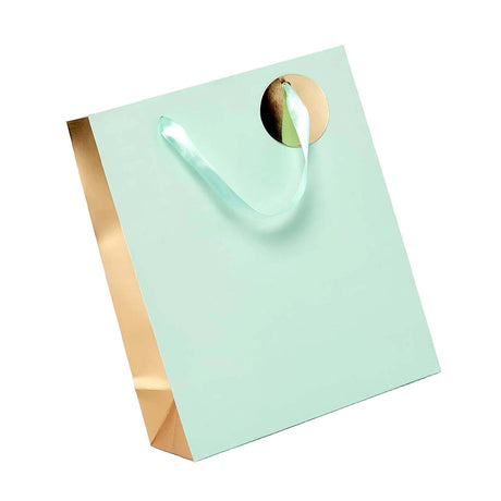 Elegant Two-Tone Metallic Euro Totes Compact 101/4'' x 43/4'' x 125/8''