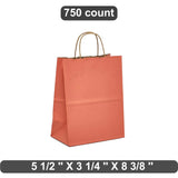 Kraft Shopping Bag Tinted and Spacious 5.5" x 3.25" x 8.375"