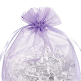 Wide Round Flat Bottom Organza Bags 6 1/2'' x 4'' x 7'' for Favor Packaging
