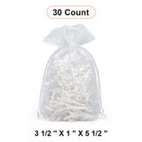Flat Bottom Organza Bags 3 1/2'' x 1''x 5 1/2'' for Gift Wrapping