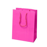 Chic Mini Glossy Paper Totes 6 1/4'' x 3 1/2'' x 8 1/2'' for Elegant Use