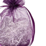 Wide Round Flat Bottom Organza Bags 6 1/2'' x 4'' x 7'' for Wedding Gifts
