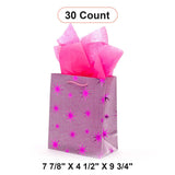 Chic Metallic Star Tote 7.88" x 4.5" x 9.75"
