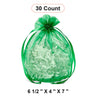 Wide Round Flat Bottom Organza Bags 6 1/2'' x 4'' x 7'' for Gift Packaging