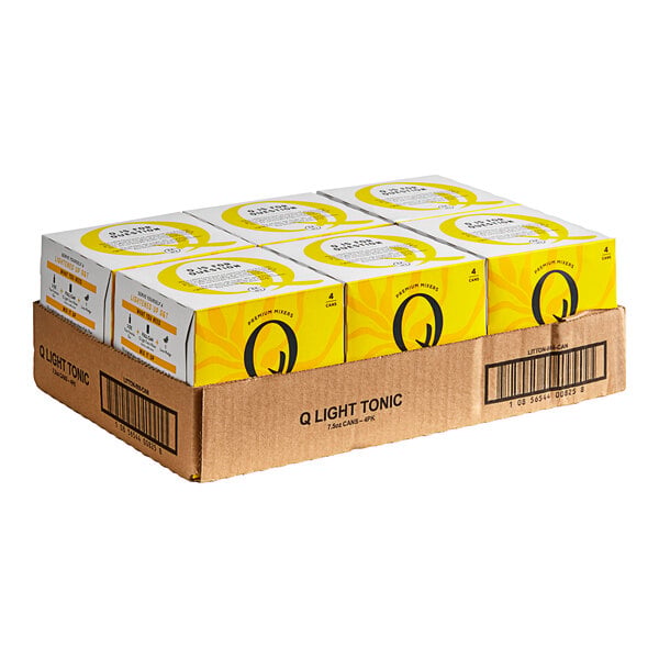 Q Mixers Light Tonic Water Can 7.5 fl. oz. - 24/Case
