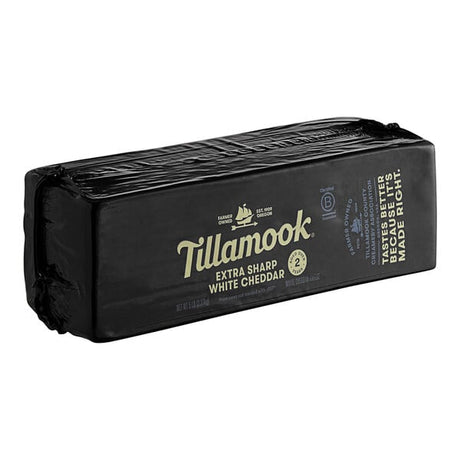 Tillamook Extra Sharp White Cheddar Cheese Block 5 lb. - 2/Case