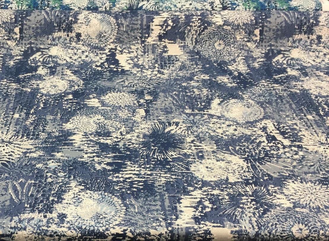 Fezara Indigo 100 Percent Cotton Fabric - Indigo, 55" Width, 100,000 Double Rubs (1 Yard)