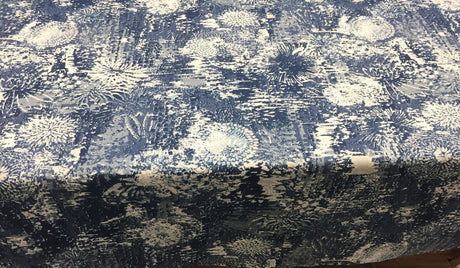 Fezara Indigo 100 Percent Cotton Fabric - Indigo, 55" Width, 100,000 Double Rubs (1 Yard)