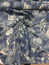 Fezara Indigo 100 Percent Cotton Fabric - Indigo, 55" Width, 100,000 Double Rubs (1 Yard)