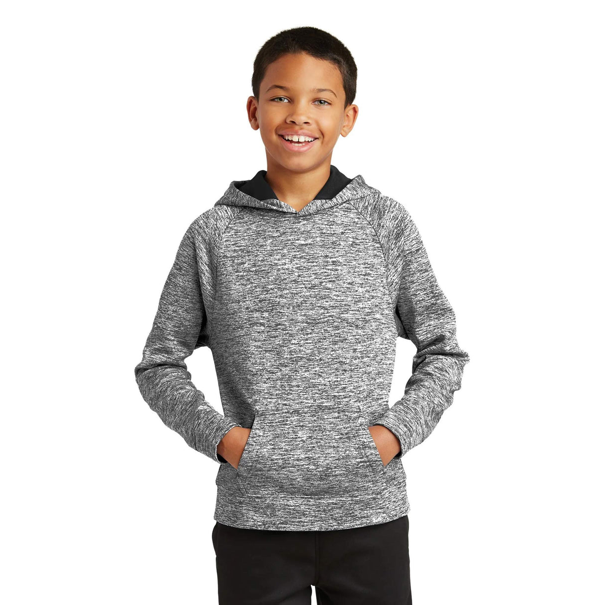 Youth PosiCharge Electric Heather Fleece Hooded Pullover