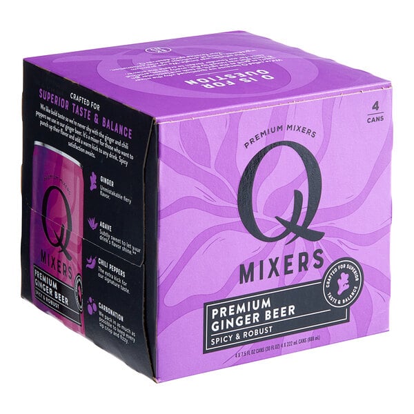 Q Mixers Premium Ginger Beer Can 7.5 fl. oz. - 24/Case