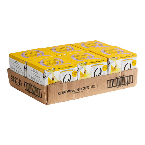 Q Mixers Tropical Ginger Beer Can 7.5 fl. oz. - 24/Case