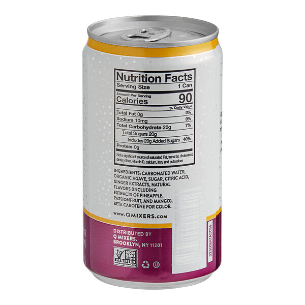 Q Mixers Tropical Ginger Beer Can 7.5 fl. oz. - 24/Case