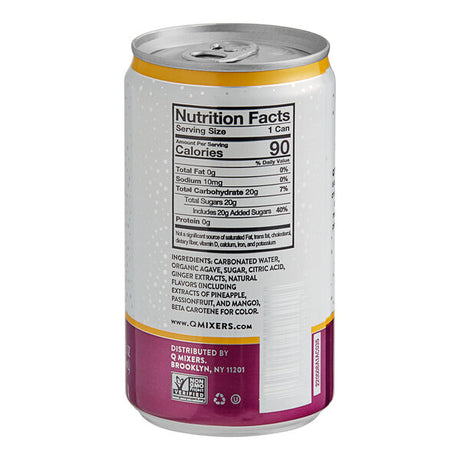 Q Mixers Tropical Ginger Beer Can 7.5 fl. oz. - 24/Case