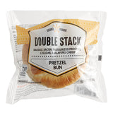 Grand Prairie Sausage, Bacon, and Cheese Pretzel Bun Sandwich 5.2 oz. - 24/Case