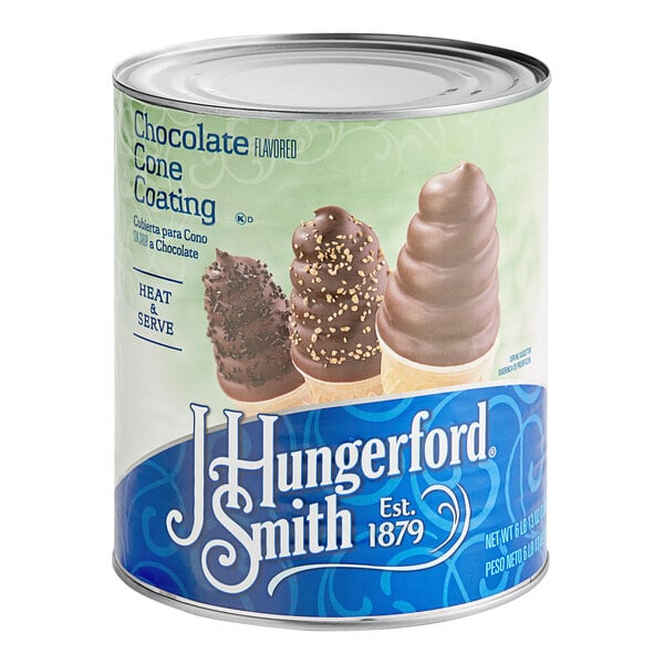 J. Hungerford Smith Chocolate Cone Shell Coating #10 Can - 6/Case