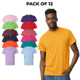 12 Pack Gildan® Mens Short Sleeve Crewneck DryBlend T-Shirt